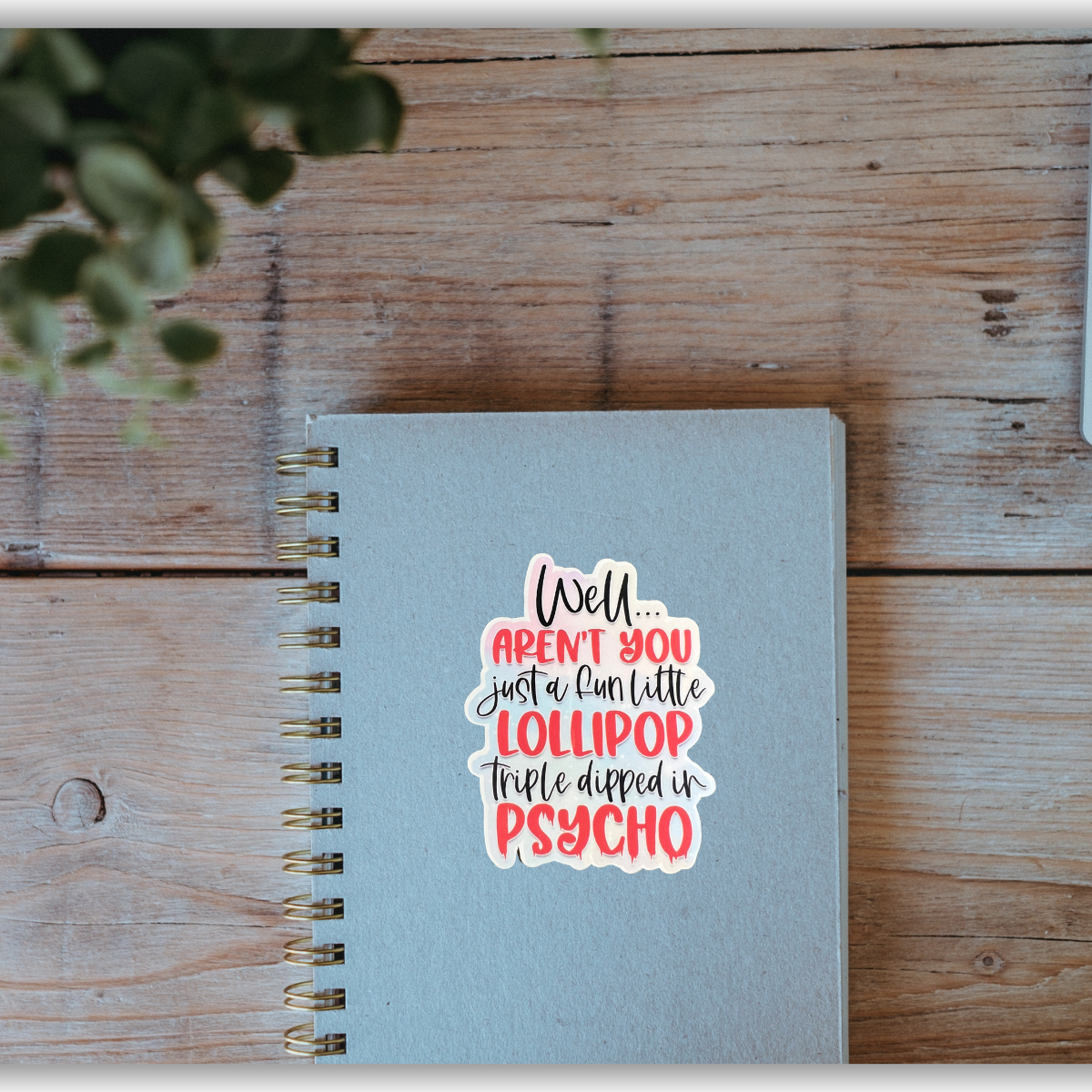 Water-Resistant 'Psycho Lollipop' Sticker