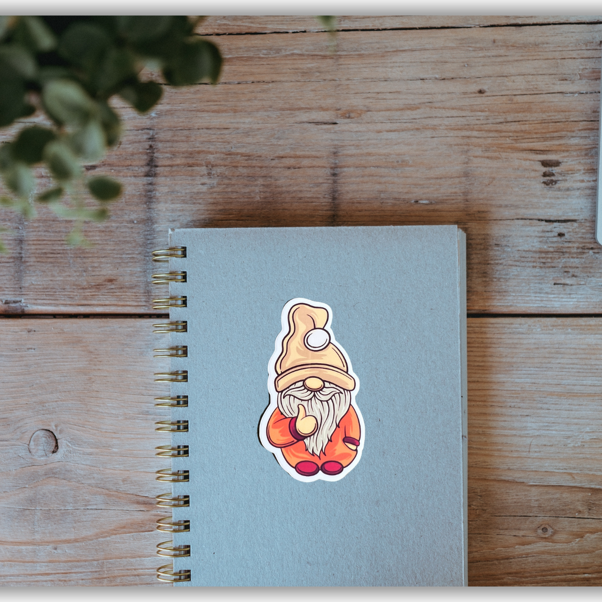 Water-Resistant plump Gnome Sticker