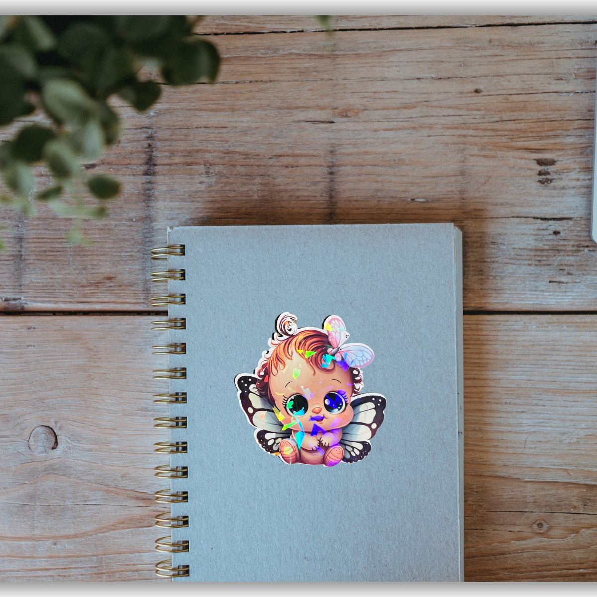 Water-Resistant Holographic Baby Fairy Sticker