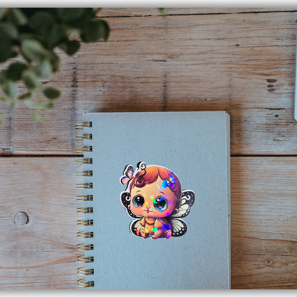 Water-Resistant Holographic Baby Fairy Sticker