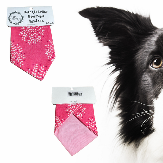 X-Small Reversible Over-the-Collar Dog Bandana (6.25" Wide by 4" Long)
