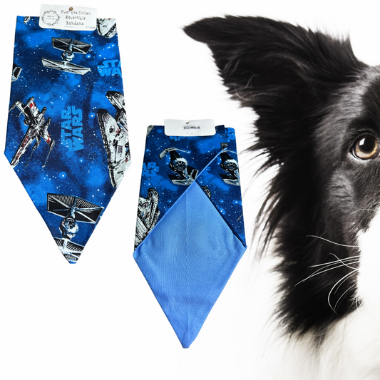 X-Large Reversible Over-the-Collar Dog Bandana (14" Wide by 11" Long)