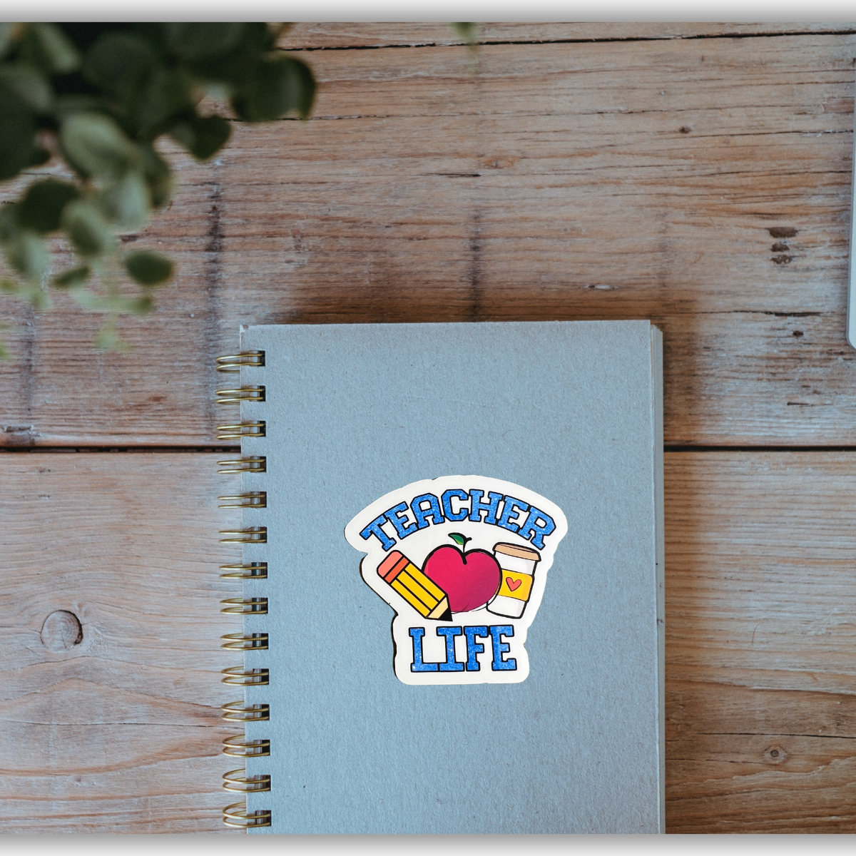 Water-Resistant 'Teacher Life' Sticker