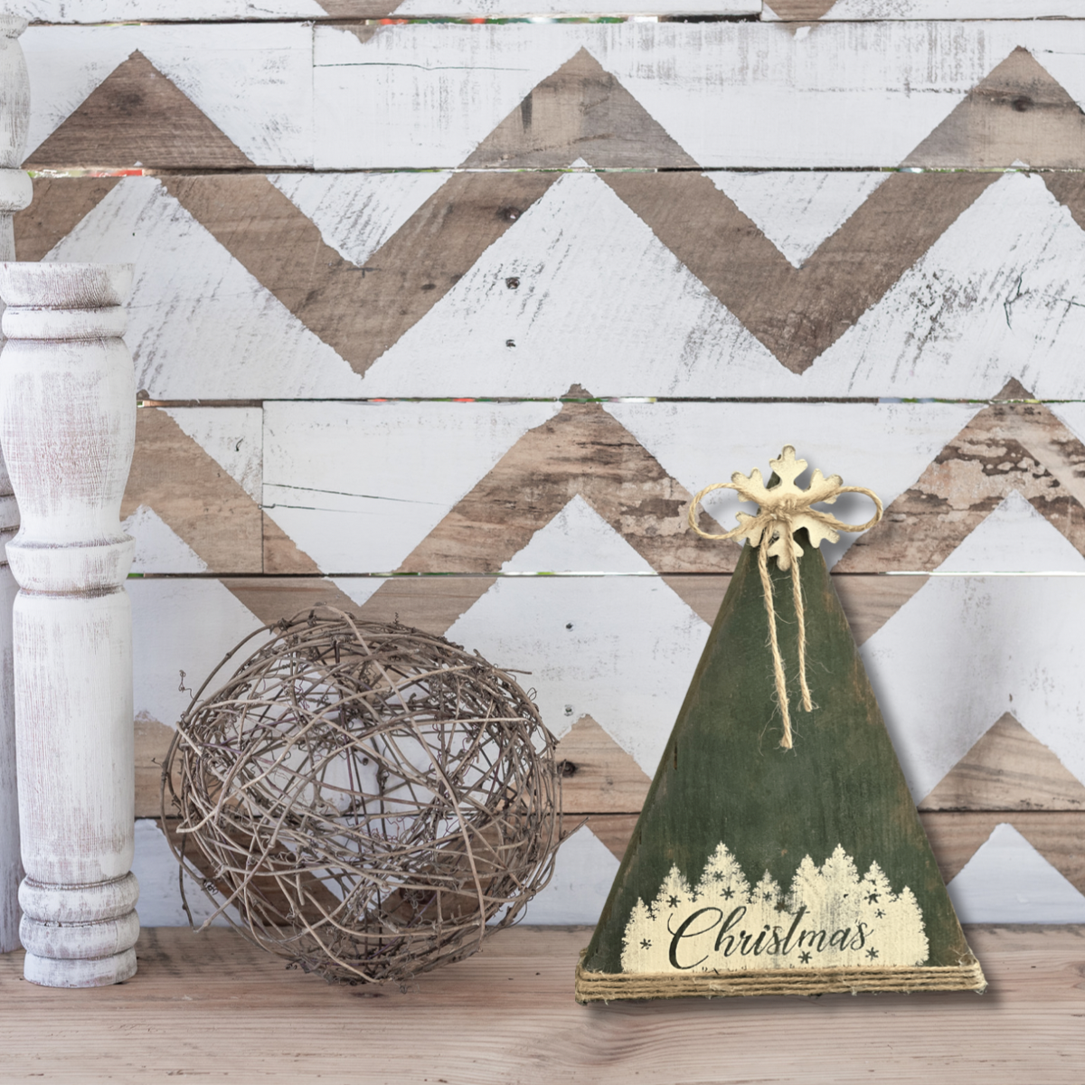 Rustic Wooden "Christmas" Tree